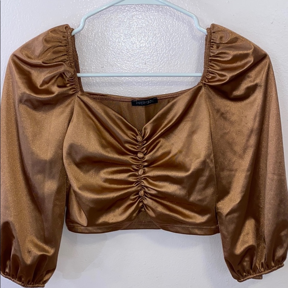 Cropped Satin Top